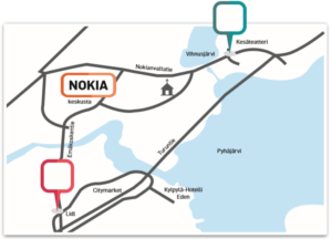 Digitaaliset mainosnäyttötaulut Nokialla